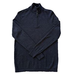 Joseph Abboud Men’s Merino Wool Sweater Size Small Gray Quarter Zip Long Sleeve